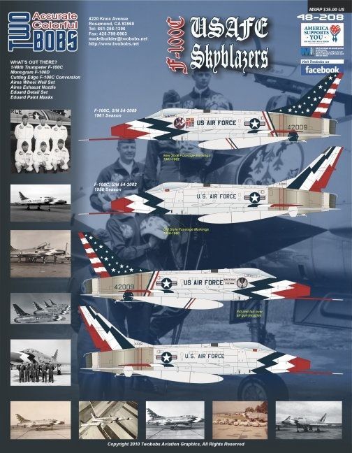 1:48 North-American F-100C Super Sabre USAFE Skyblazers.