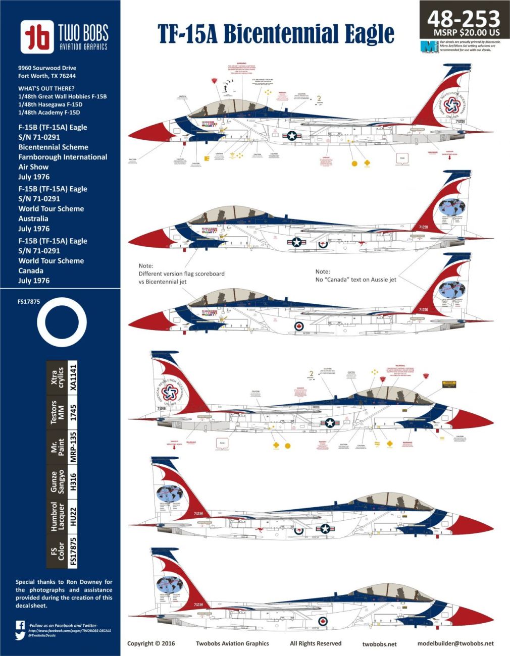 1:48 McDonnell TF-15A Bicentennial Eagles