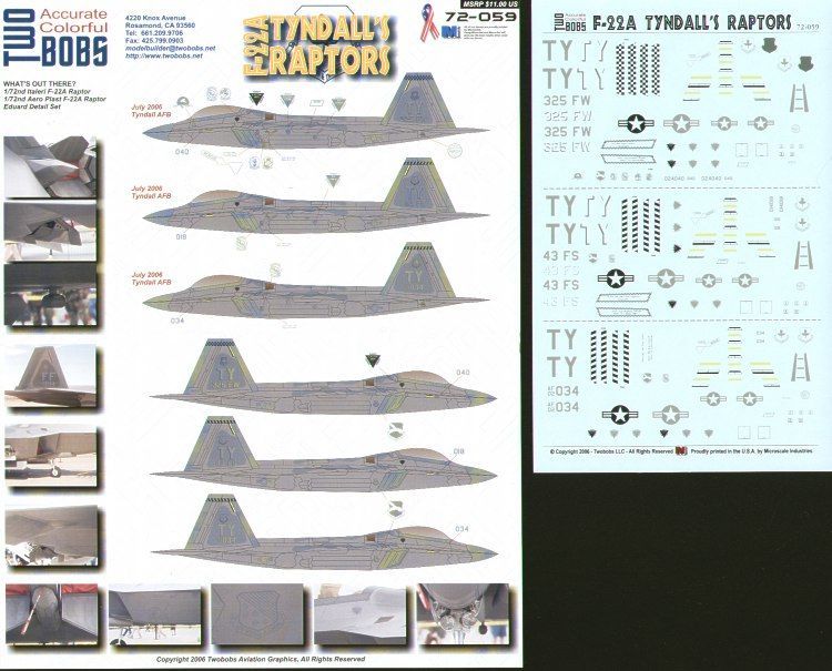 1:72 Boeing F-22A Tyndall's Raptors