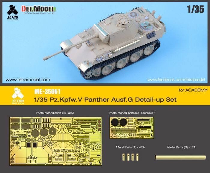 1:35 Pz.Kpfw.V Panther Ausf.G Detail-up Set for ACADEMY