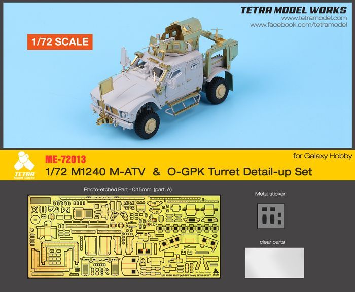 1:72 M1240 M-ATV & O-GPK Turret Detail-up Set (for Galaxy Hobby)