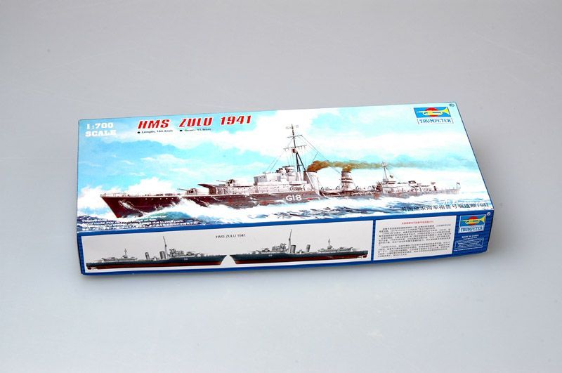 1:700 Tribal-class destroyer HMS Zulu (F18)1941