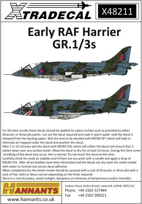 1:48 Early RAF Harrier GR.1/3s