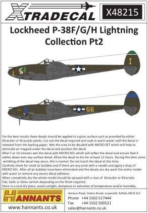 1:48 Lockheed P-38F/G/H Lightning Collection Part 2