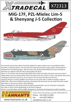 1:72 Mikoyan MiG-17F, PZL-Mielec Lim-5 & Shenyang J-5 Collection