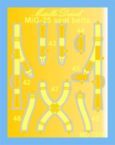 1:72 MiG-25. Seat belts