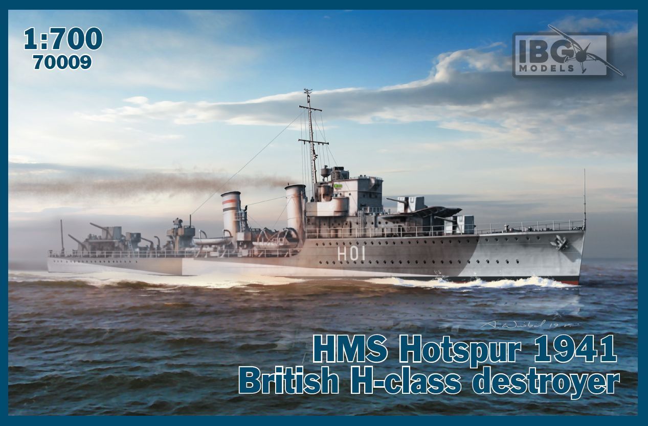 1:700 HMS Hotspur 1941 British H-class destroyer