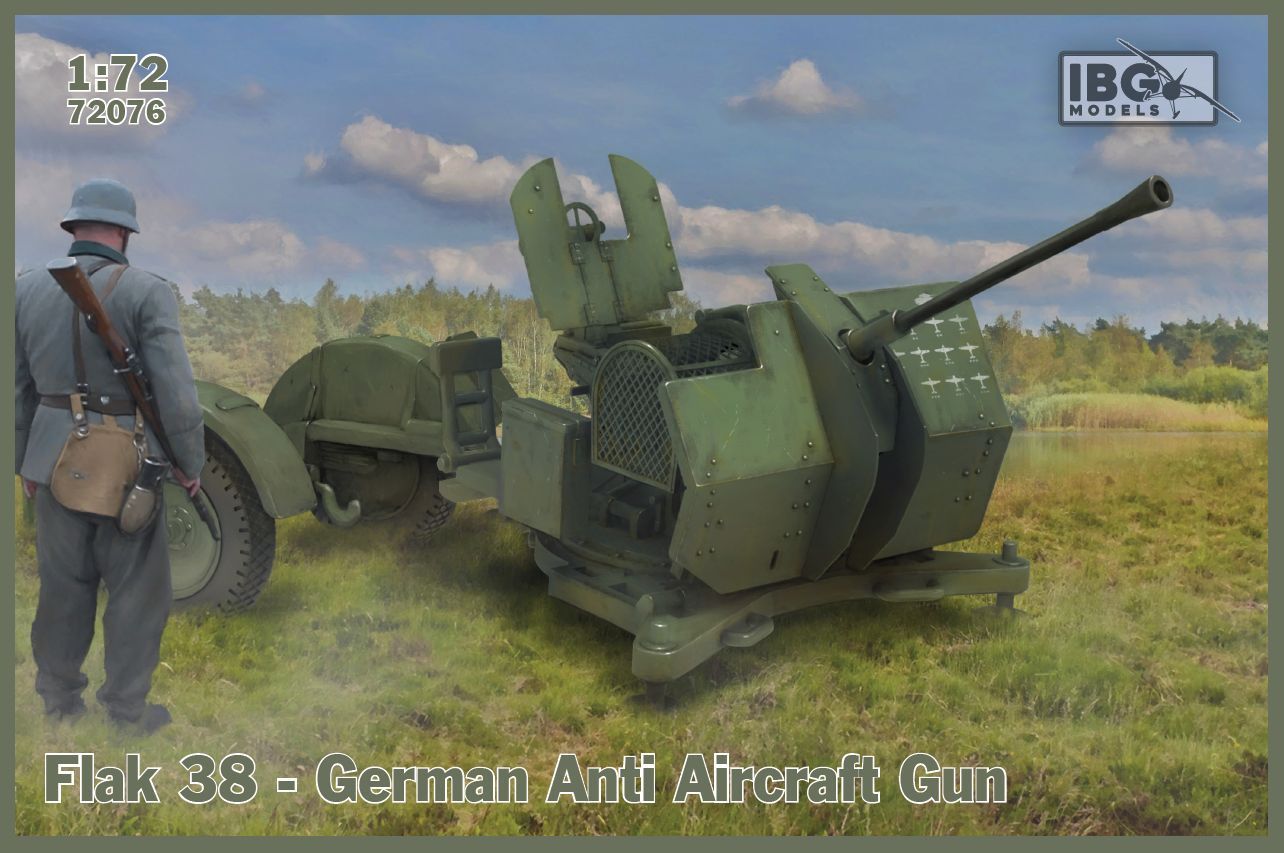 1:72 Flak 38 German Anti Aircraft Gun (2 in the box)