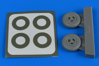 1:48 Spitfire Mk.IX wheels (3-spoke) & paint masks