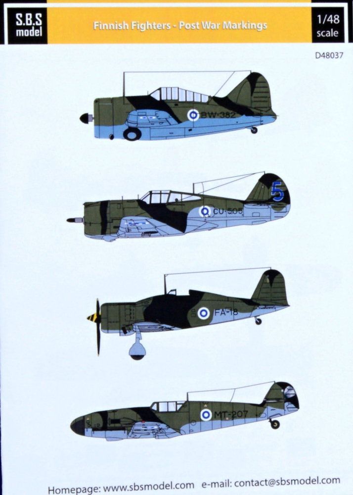 1:48 Decal Finnish Fighters - Post War markings