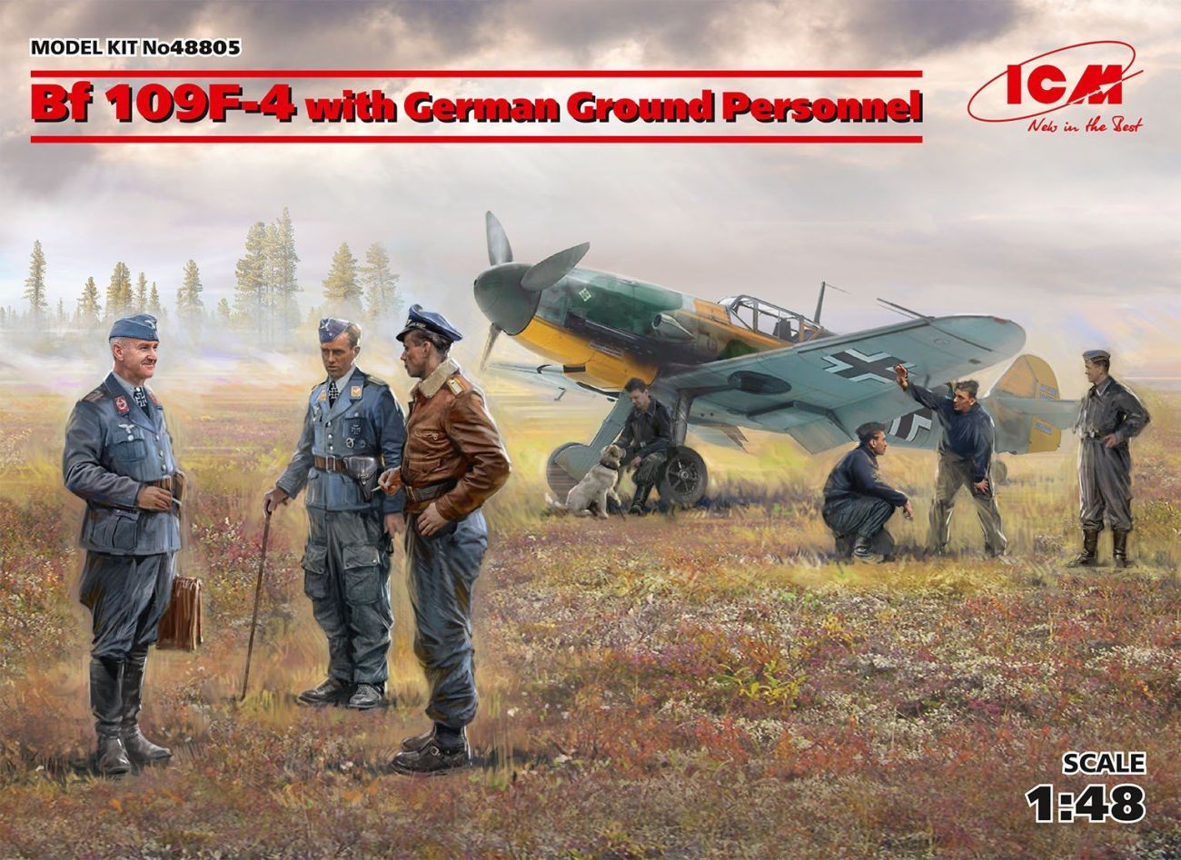 1:48 Bf 109F-4 with German Ground Personnel