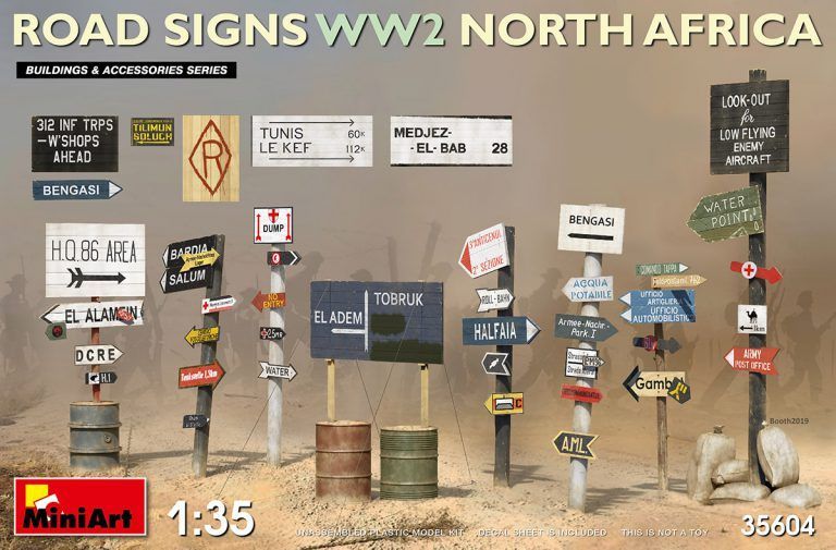 1:35 ROAD SIGNS WW2 NORTH AFRICA