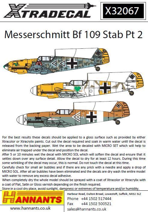 1:32 Messerschmitt Bf-109s with Stab markings Pt 2