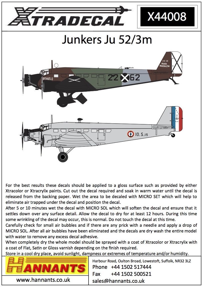 1:144 Junkers Ju-52/3m