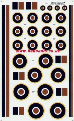 1:48 RAF National Insignia/Roundels C1 Type and Fin Flashes