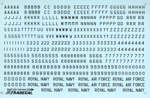 1:48 RAF Black Letters, Numerals 4