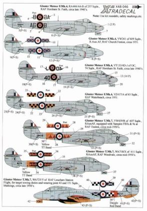 1:48 Gloster Meteor F.4 and Gloster Meteor T.7