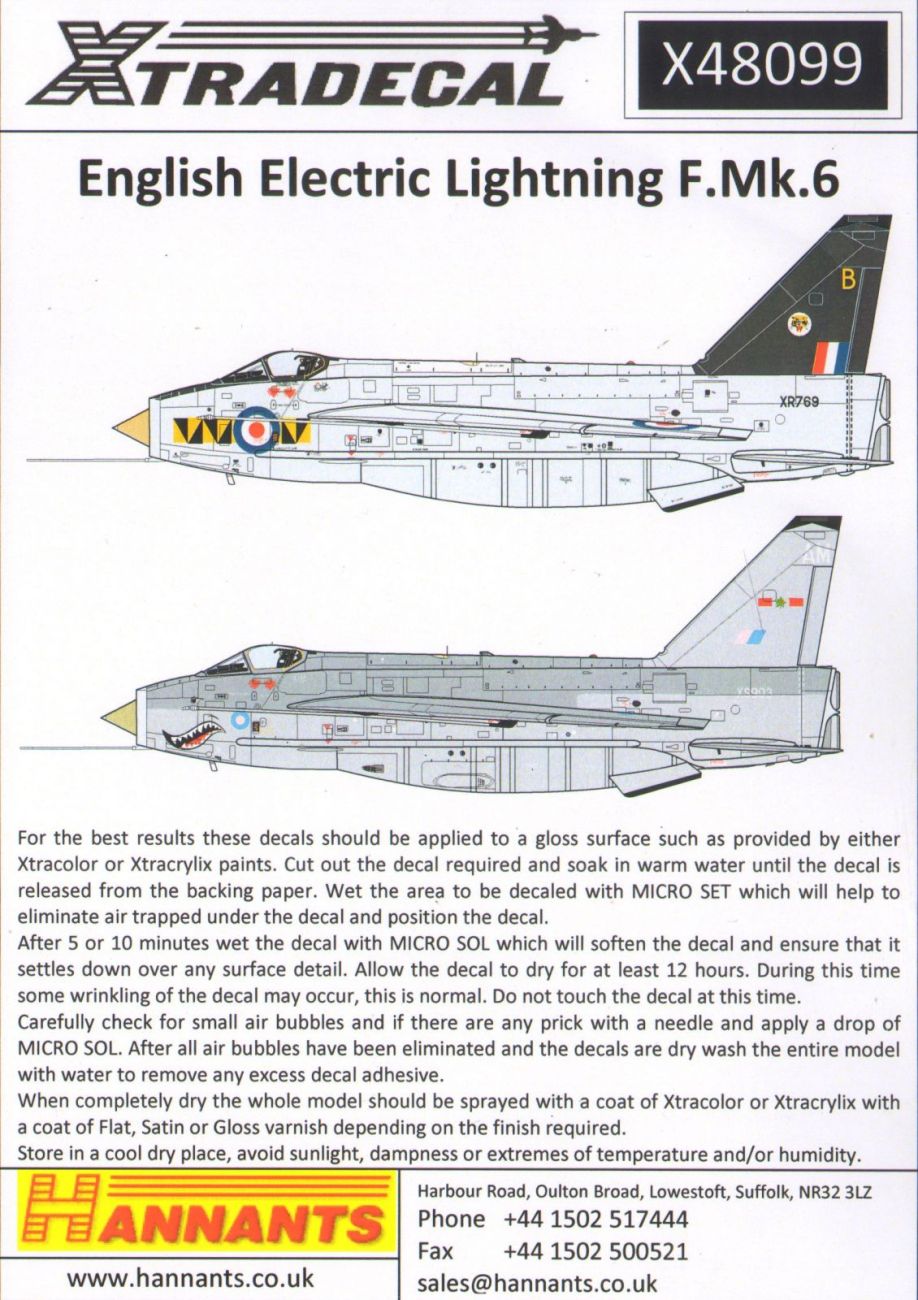 1:48 BAe/EE Lightning F.3A and F.6