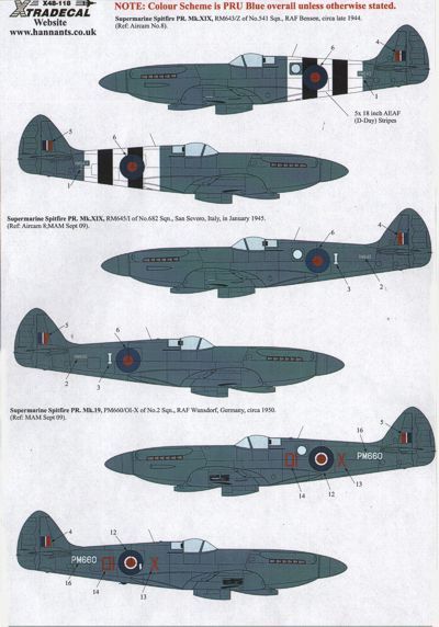 1:48 Supermarine Spitfire PR Mk.XIX
