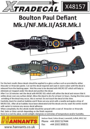 1:48 Boulton-Paul Defiant Mk.I/NF.II/ ASR.Mk.I
