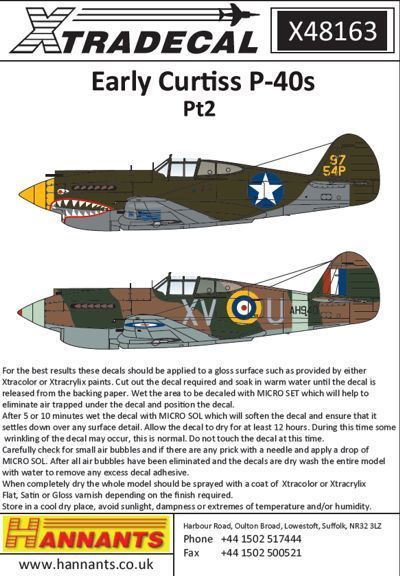 1:48 Curtiss P-40B Tomahawk (Warhawk) Pt 2