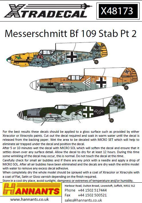 1:48 Messerschmitt Bf-109s with Stab markings Pt 2