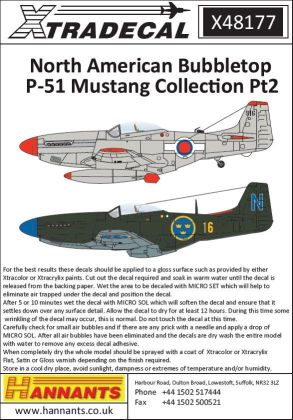 1:48 North-American P-51D Mustang Bubbletops Pt 2 International operators.