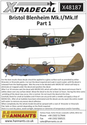 1:48 Bristol Blenheim Mk.I/Mk.IF