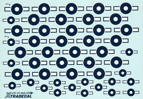 1:72 WWII British Pacific Fleet Roundels, Code Letters & Numbers
