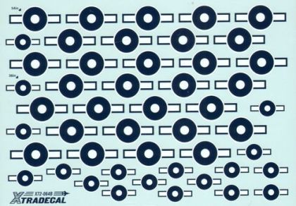 1:72 WWII British Pacific Fleet Roundels, Code Letters & Numbers