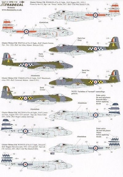 1:72 Gloster Meteor F.8