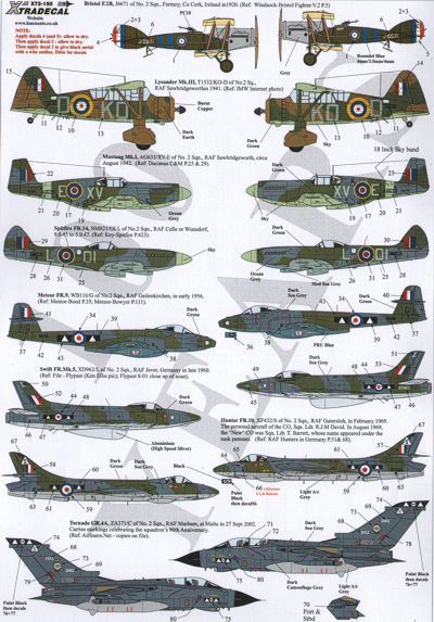 1:72 RAF No 2 Squadron History 1920-2002