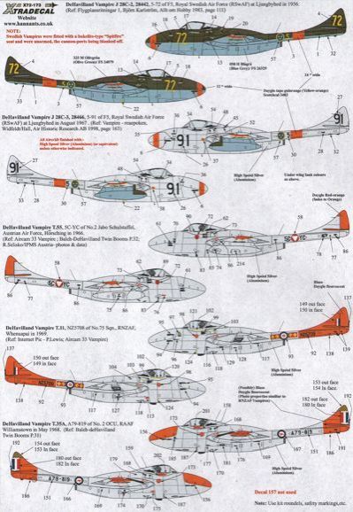 1:72 de Havilland Vampire T.55 Overseas Operators Part1