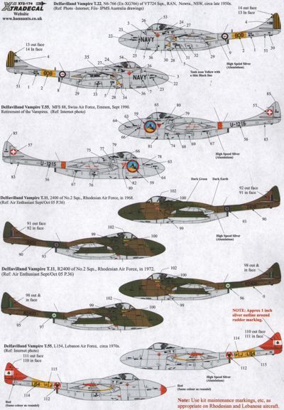 1:72 de Havilland Vampire T.55 Overseas Operators Part 2