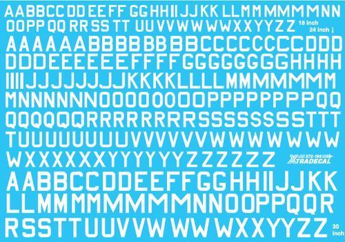 1:72 RAF WWII. White code letters 18