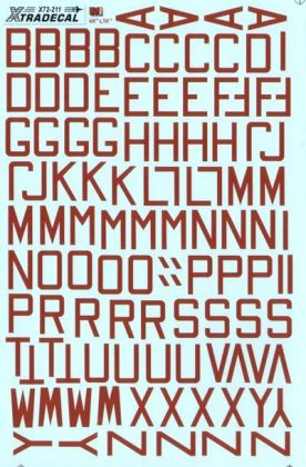 1:72 RAF WWII Dull red bomber code letters 48