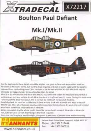 1:72 Boulton-Paul Defiant Mk.Is