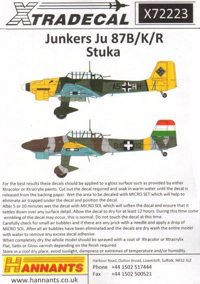 1:72 Junkers Ju-87B-1 /K/R