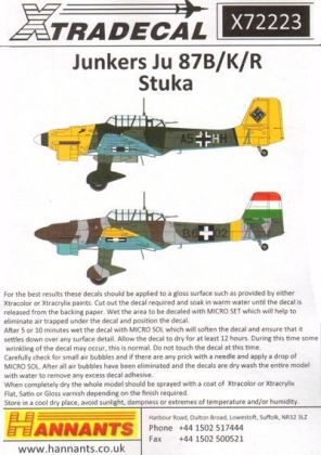 1:72 Junkers Ju-87B-1 /K/R
