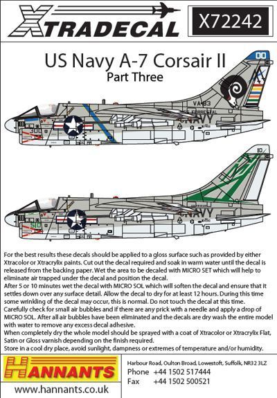 1:72 Colourful USN Vought A-7B/E Corsair Part 3