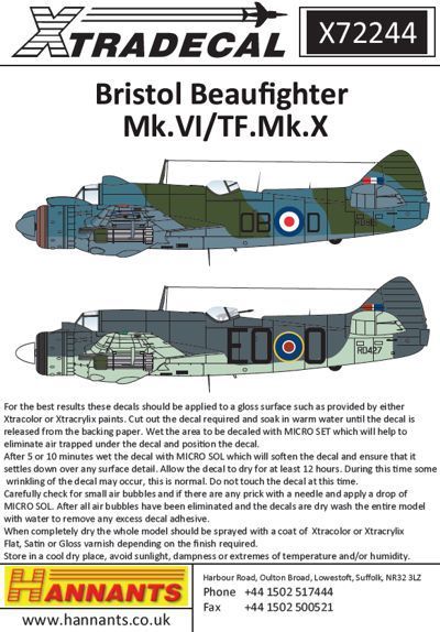 1:72 Bristol Beaufighter Mk.VI/TF.Mk.X Thimble Nose