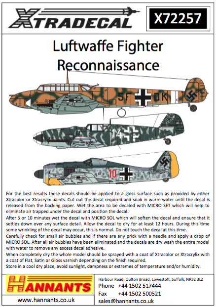 1:72 Luftwaffe Reconnaissance Fighters