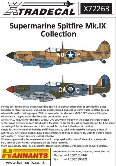 1:72 Supermarine Spitfire Mk.IXb/Mk.IXc/Mk.IXe