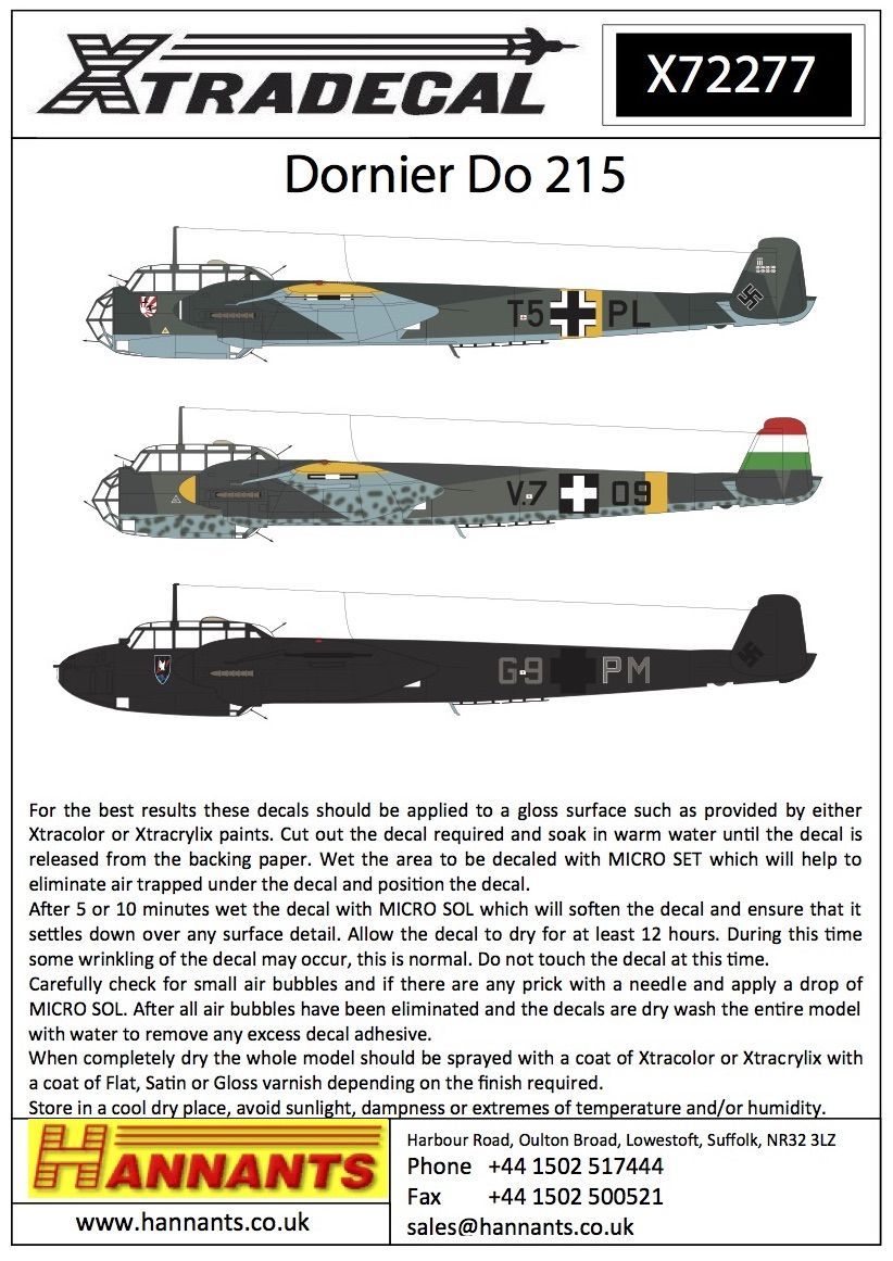 1:72 Dornier Do-215B-1/Do-215B-2/Do-215B-4/Do-215B-5