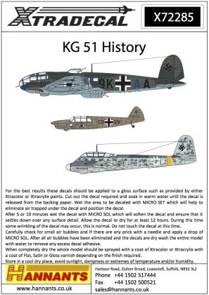 1:72 The History of Kampfgeschwader KG51 “Edelweiss