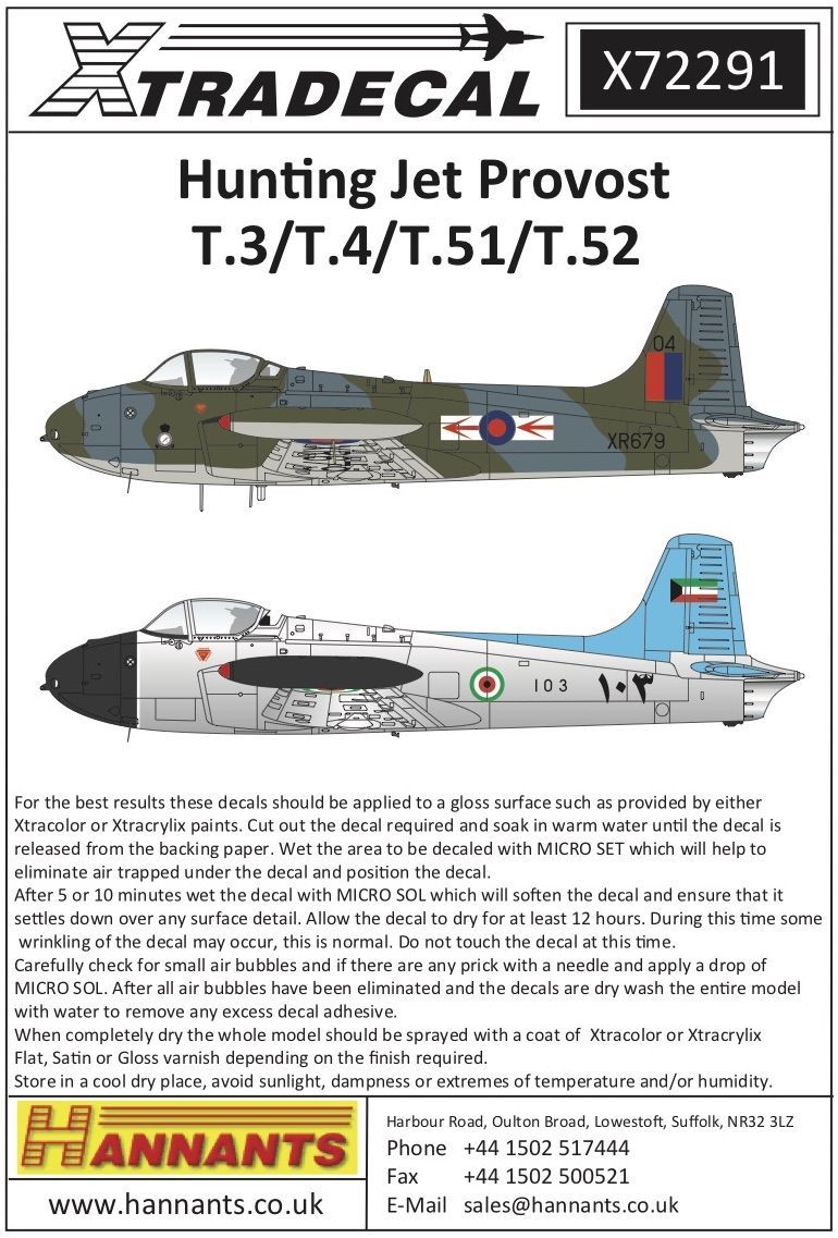 1:72 BAC Jet Provost T.3/T.3a/T4/ T51/T52