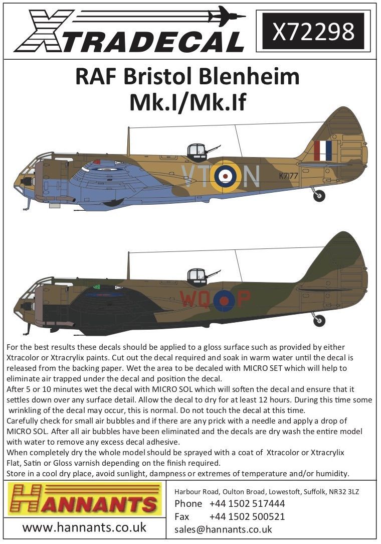 1:72 Bristol Blenheim Mk.I/Mk.If