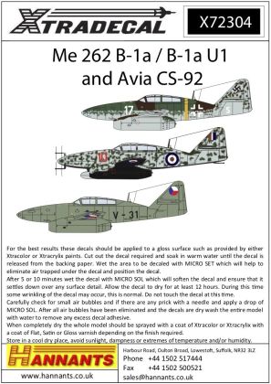 1:72 Messerschmitt Me-262B-1a