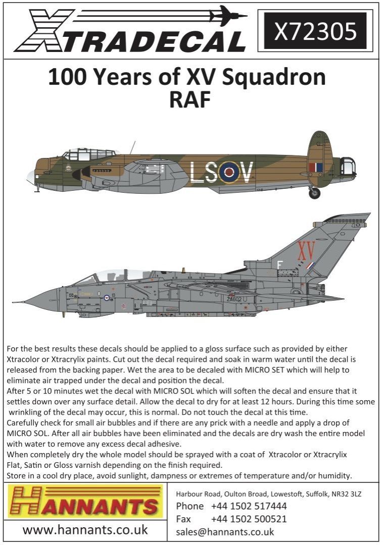1:72 RAF XV Squadron History