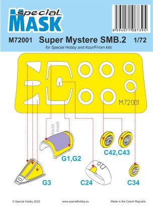 1:72 Super Mystere SMB-2 Mask Pre-cut painting masks